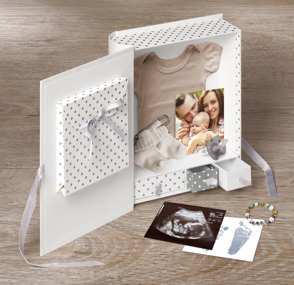 Walther Little Foot Babybox Grau-Weiß