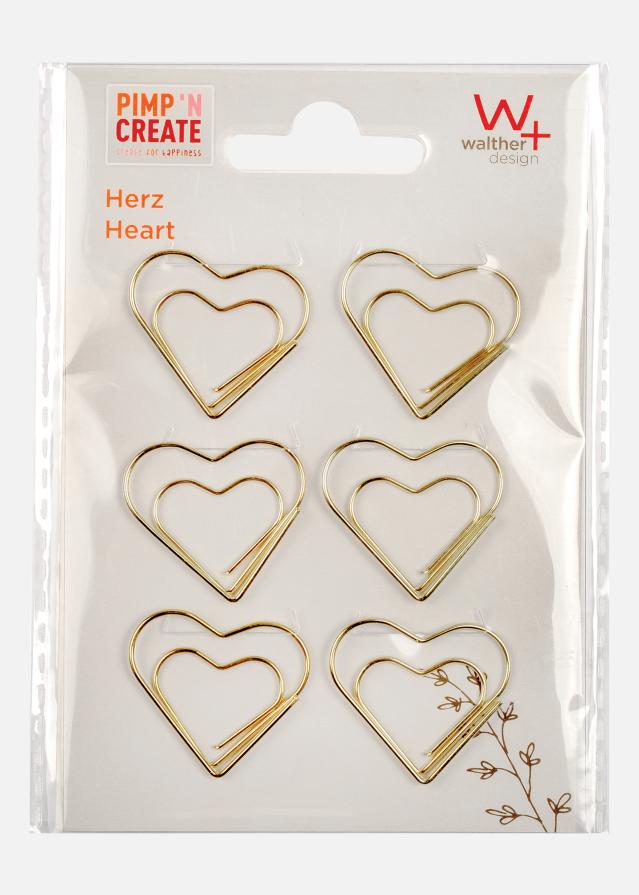 Walther PAC Metall Paperclip Heart Gold