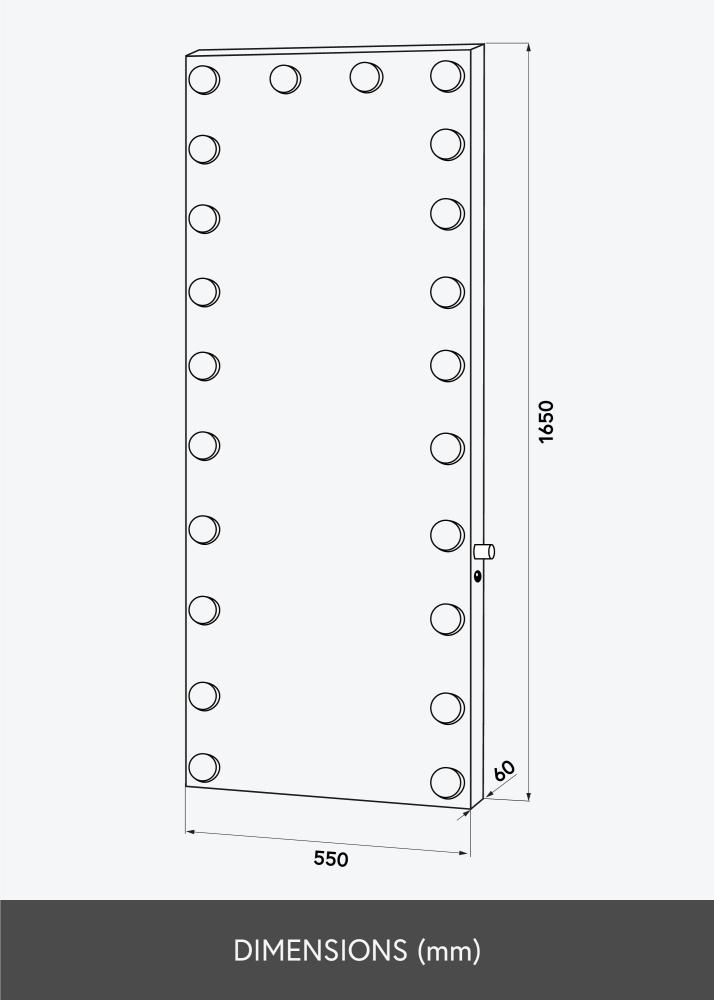 KAILA KAILA Spiegel Tall LED Silber 55x165 cm