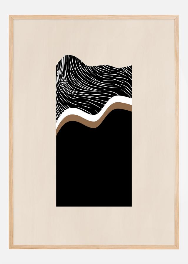 Bildverkstad White Wave Art No.2 Poster