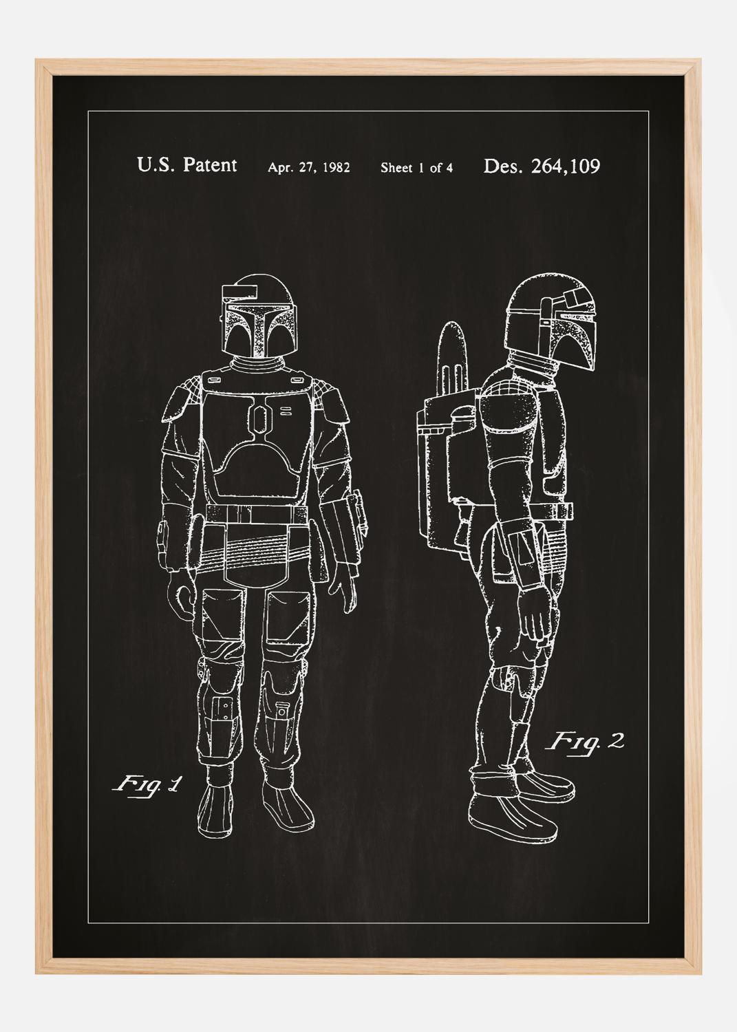 Product Image for Patentzeichnung - Star Wars - Boba Fett - Schwarz Poster (30x40 cm)