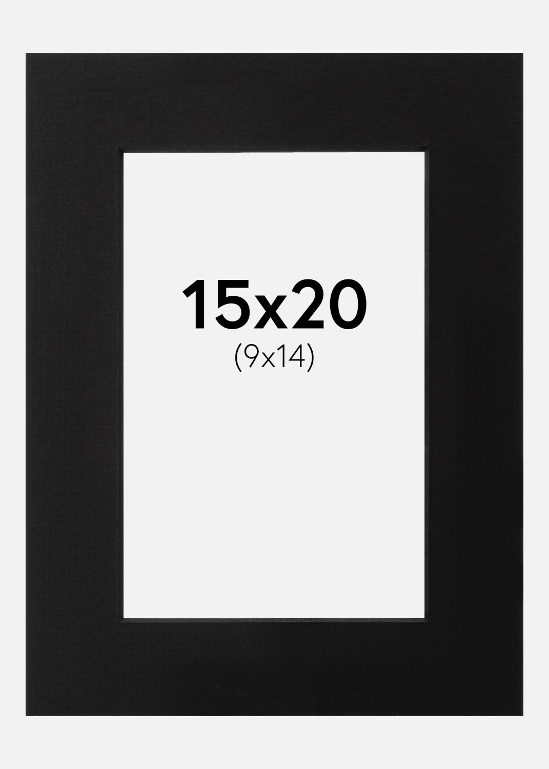 Product Image for Passepartout Schwarz (schwarzer Kern) 15x20 cm (9x14)