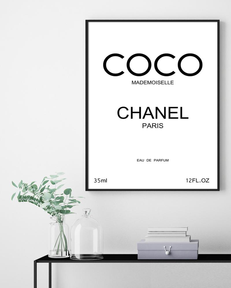 Estancia Coco Chanel Paris Black - 50x70 cm