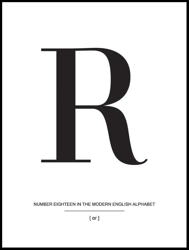 Bildverkstad Letter R