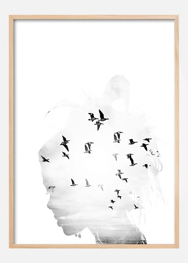 Bildverkstad Bird Head B&W Poster