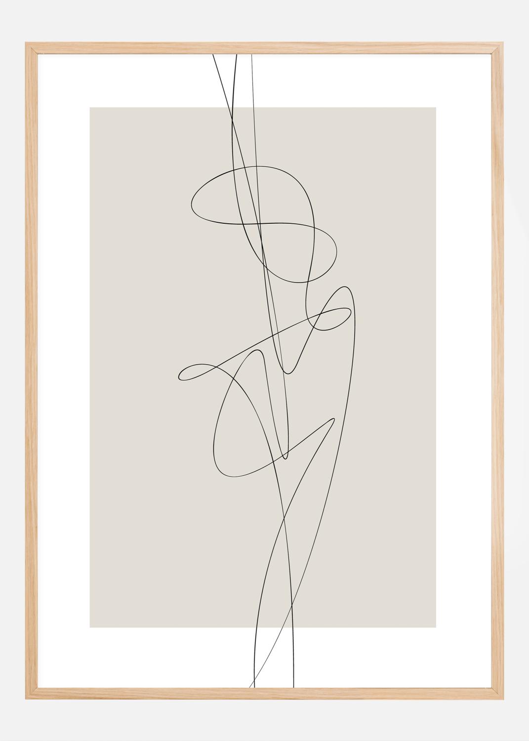 Product Image for Beige Abstract Poster (21x29.7 cm (A4))