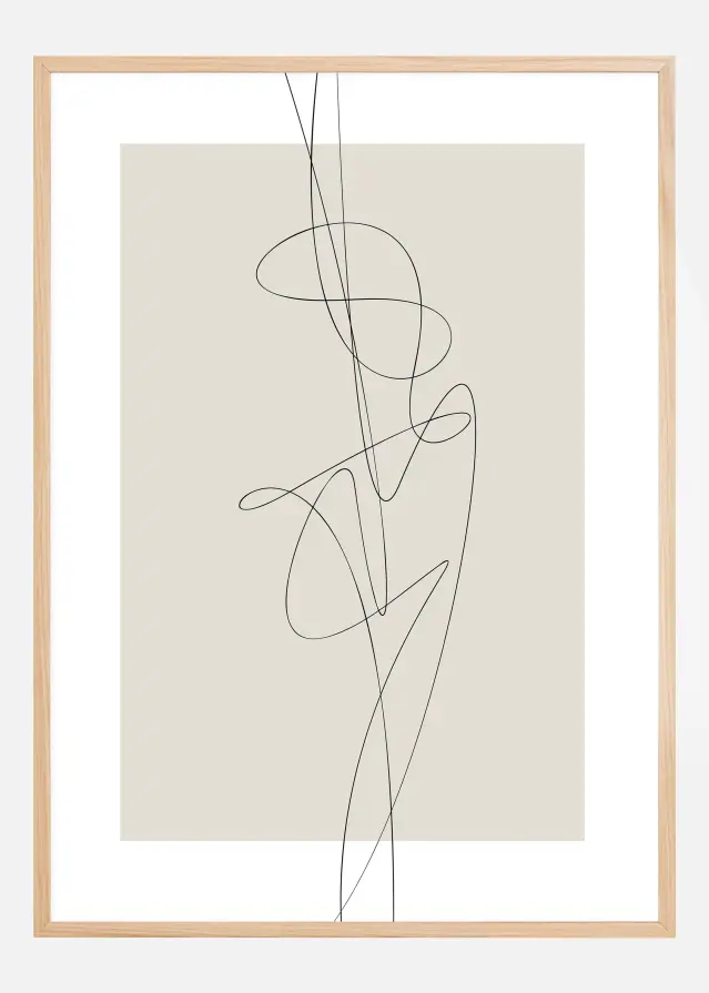 Bildverkstad Beige Abstract Poster