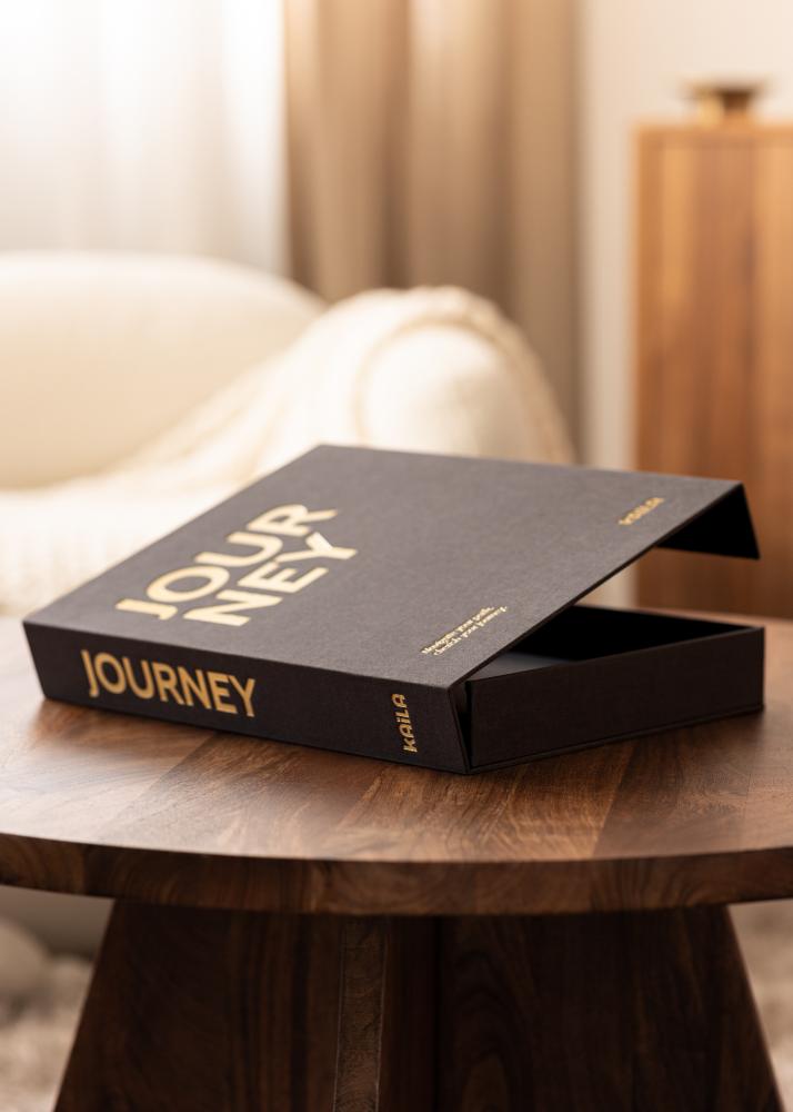 BGA KAILA JOURNEY Black - Coffee Table Photo Album (60 Schwarze Seiten)