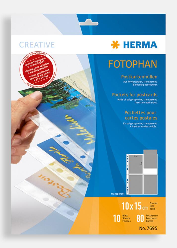  Herma Fototaschen für Ansichtskarten - 10 Blatt