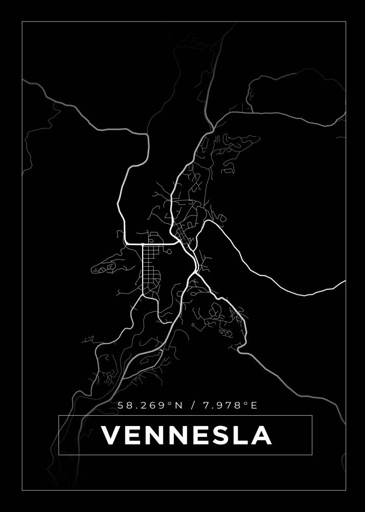 Bildverkstad Map - Vennesla - Black