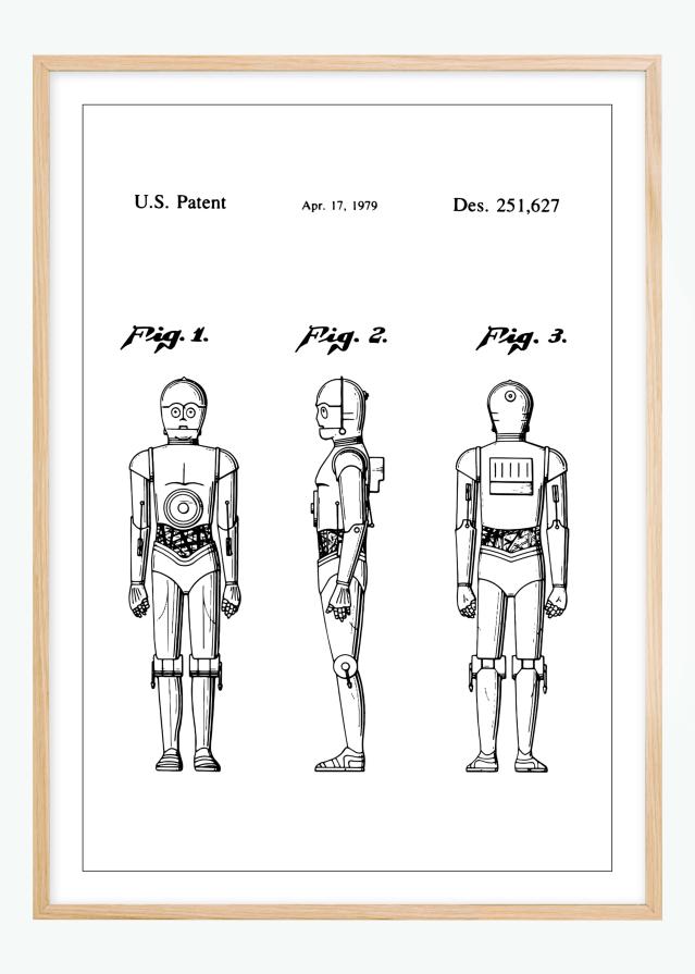 Bildverkstad Patentzeichnung - Star Wars - C-3PO Poster