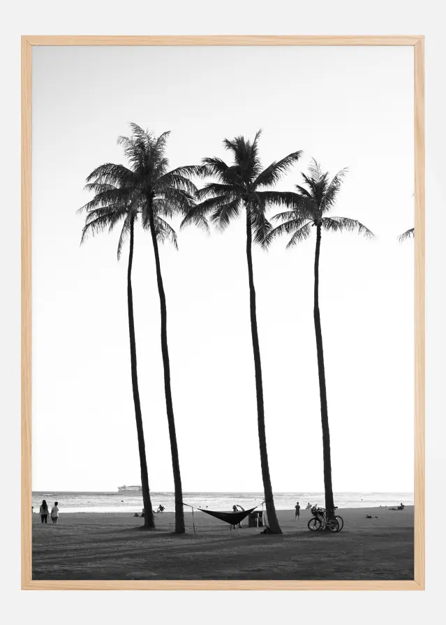 Bildverkstad Black And White Palm Trees Poster