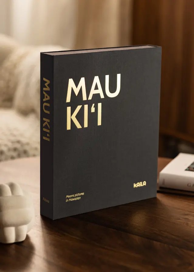 KAILA KAILA MAU KI'I - Coffee Table Photo Album (60 Schwarze Seiten)