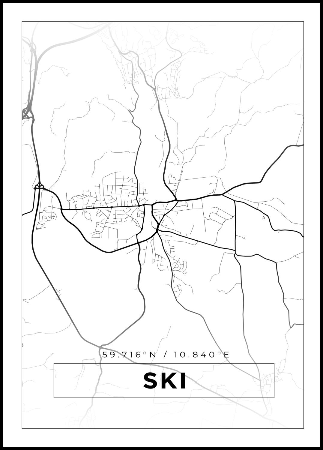 Product Image for Map - Ski - White (21x29.7 cm (A4))