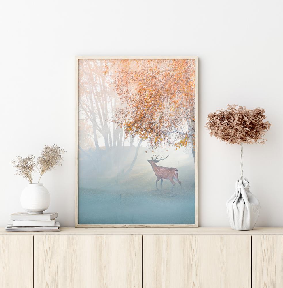 Bildverkstad Elk Lost In Mist Poster