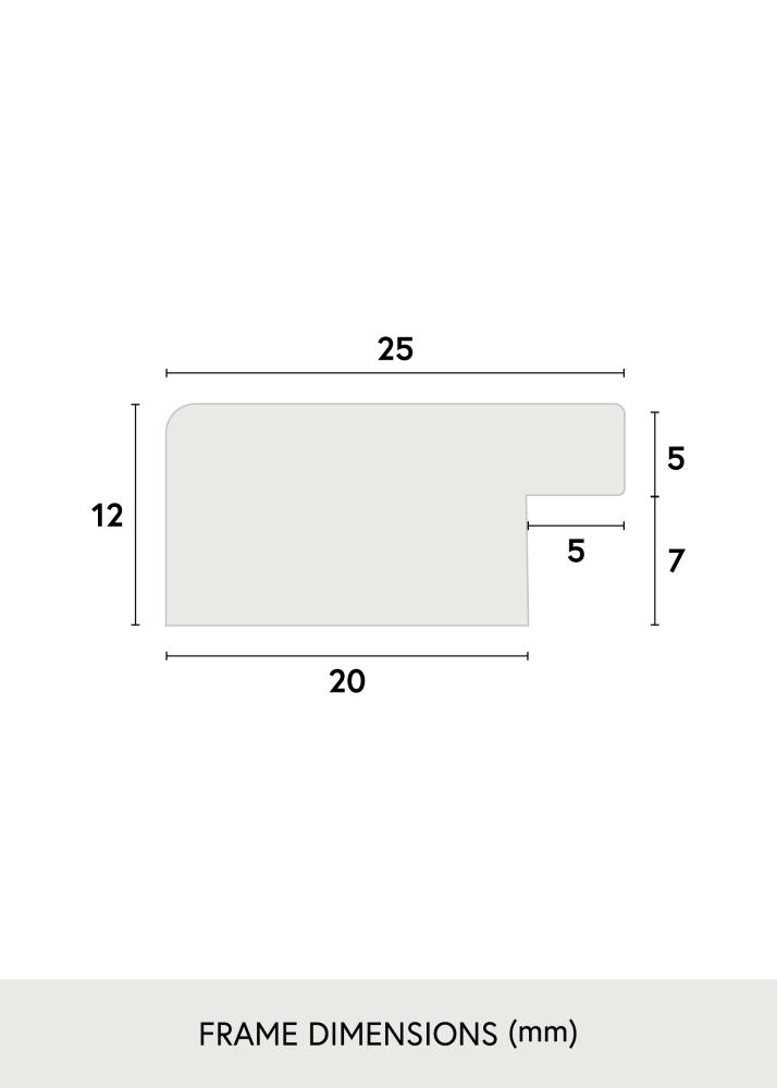 Ram med passepartou Rahmen Trendline Eiche 60x90 cm - Passepartout Weiß 50x80 cm