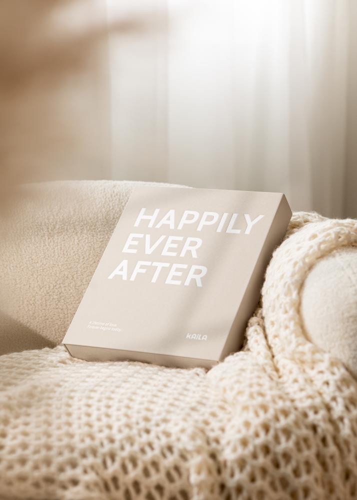 BGA KAILA HAPPILY EVER AFTER Creme - Coffee Table Photo Album (60 Schwarze Seiten)