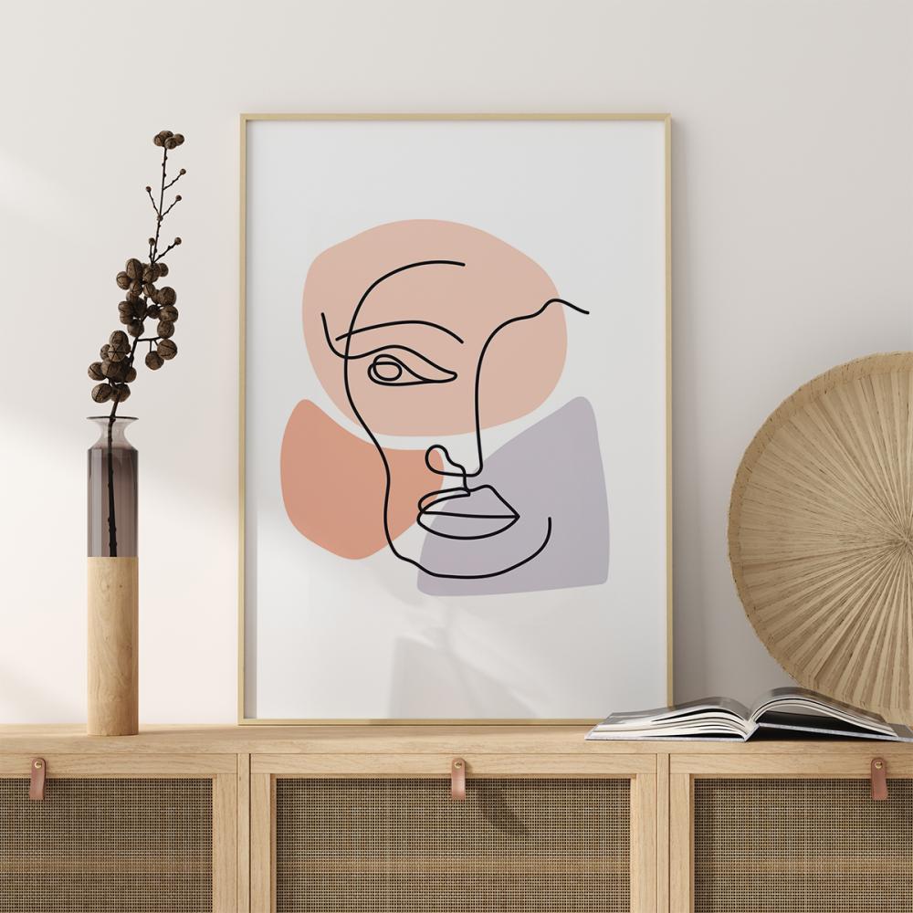 Bildverkstad Abstract Face Multi Poster