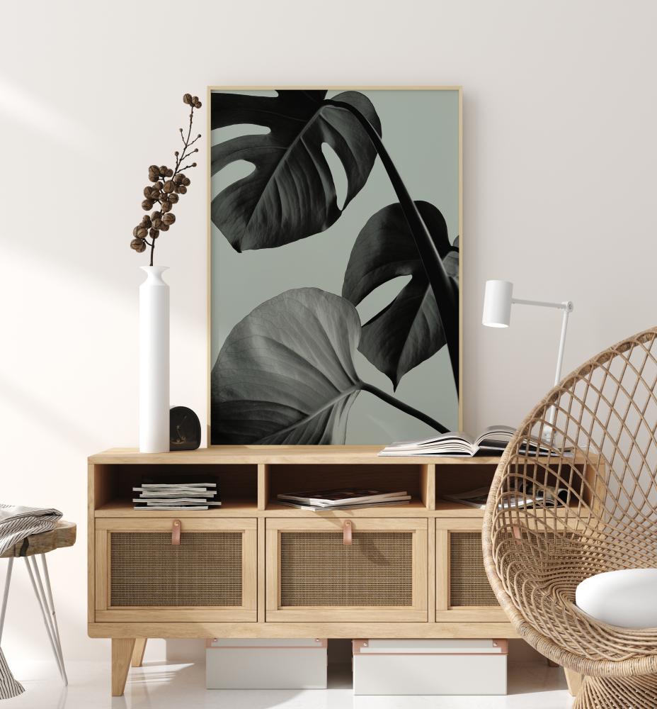 Bildverkstad Monstera Teal I Poster