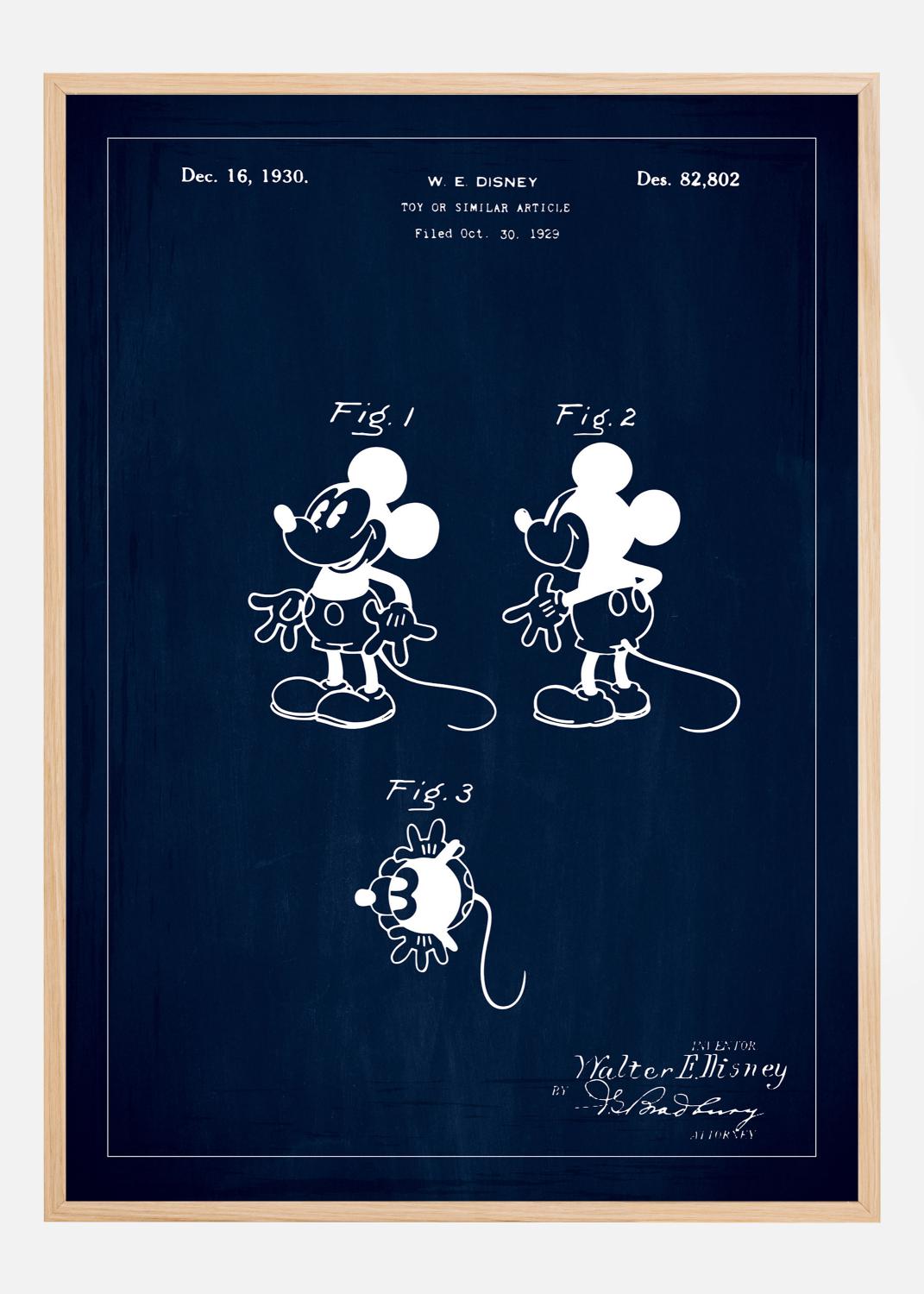 Product Image for Patentzeichnung - Disney - Micky Maus - Blau Poster (50x70 cm)