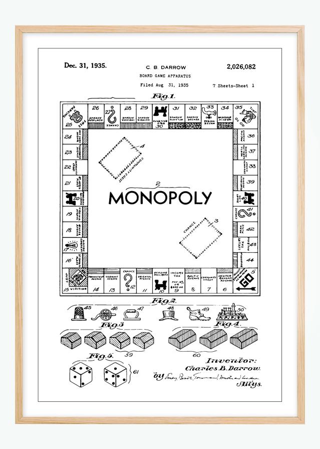 Bildverkstad Patentzeichnung - Monopoly I Poster