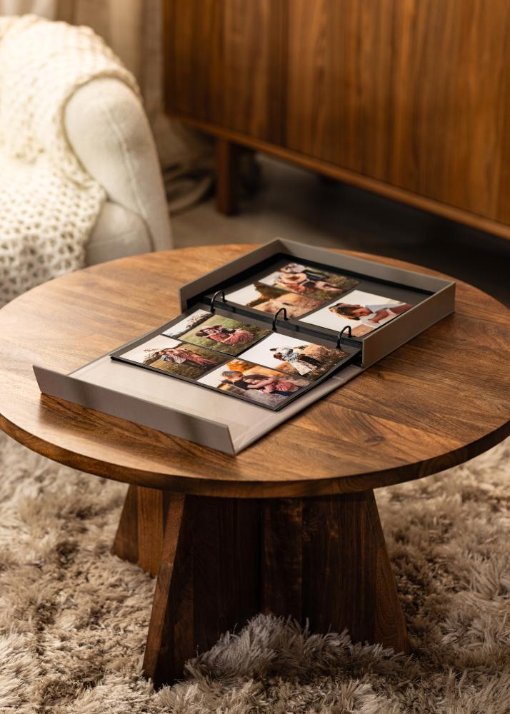 KAILA KAILA MOMENTS Grey - Coffee Table Photo Album (60 Schwarze Seiten)