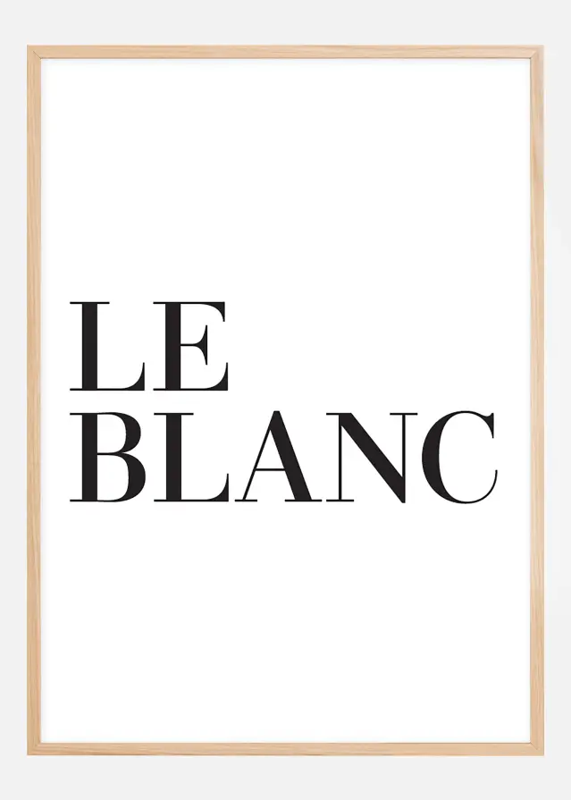 Bildverkstad Le blanc Poster