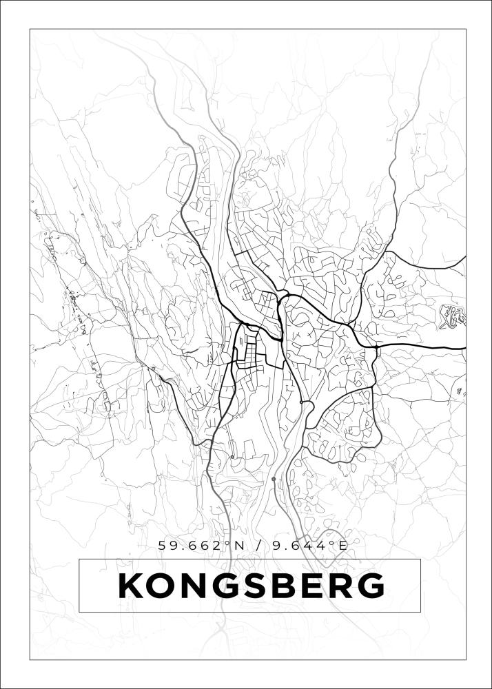 Bildverkstad Map - Kongsberg - White