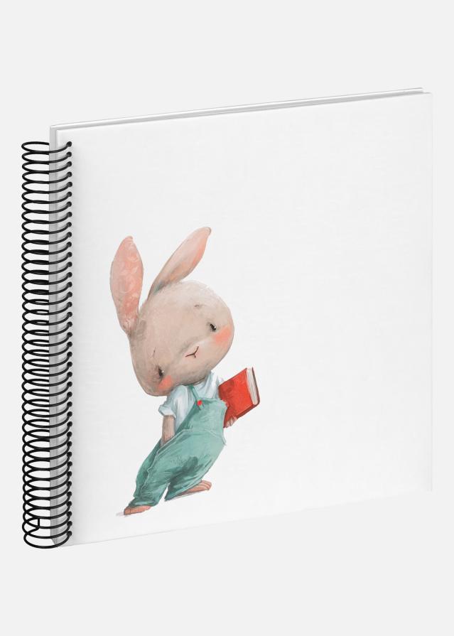 Walther Bunny Nosey Spiralalbum Weiß - 24x24 cm (40 weiße Seiten / 20 Blatt)