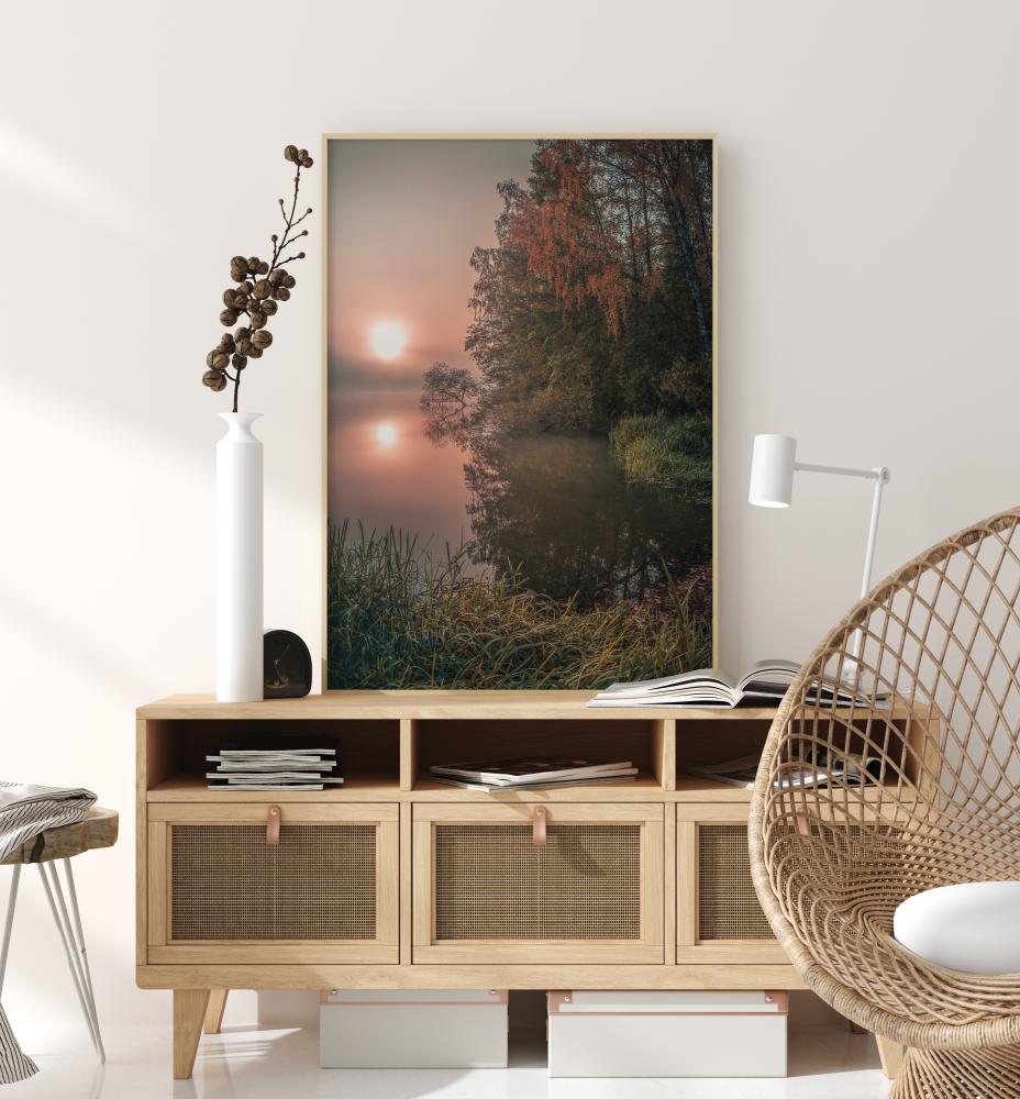 Bildverkstad Foggy Fall Lake Poster