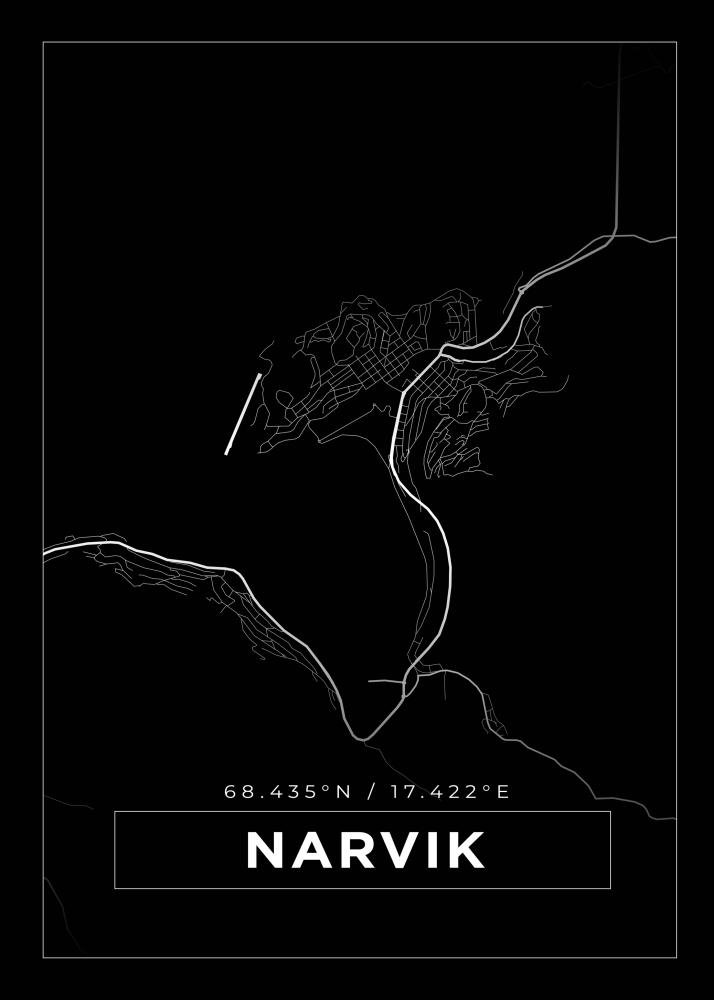 Bildverkstad Map - Narvik - Black