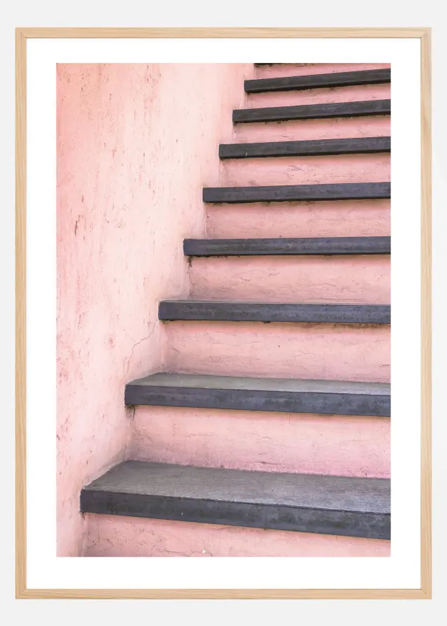 Bildverkstad Pink stairs Poster