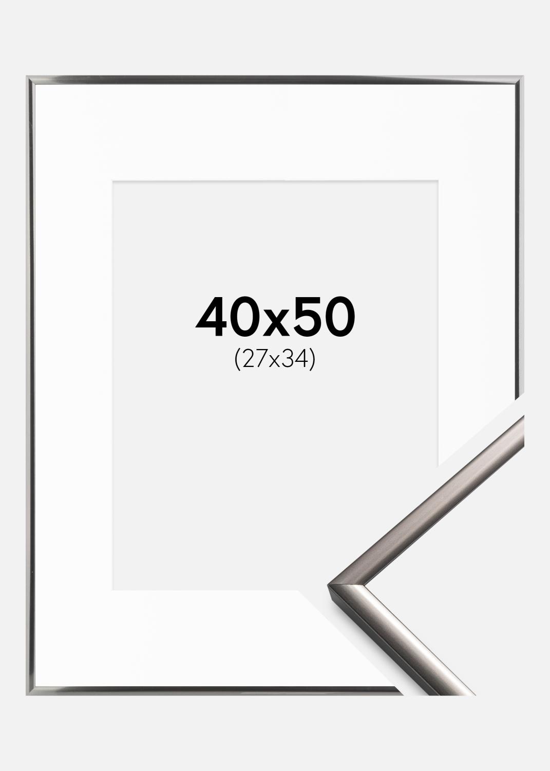 Product Image for Rahmen New Lifestyle Stahl 40x50 cm - Passepartout Weiß 28x35 cm