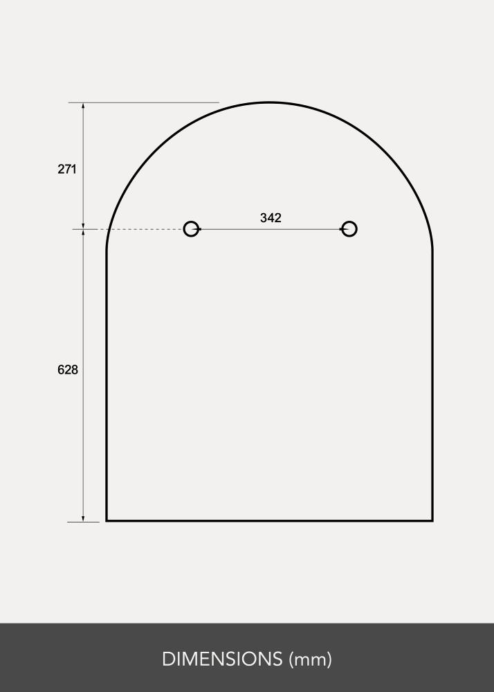 BGA Spiegel Domed LED 70x90 cm