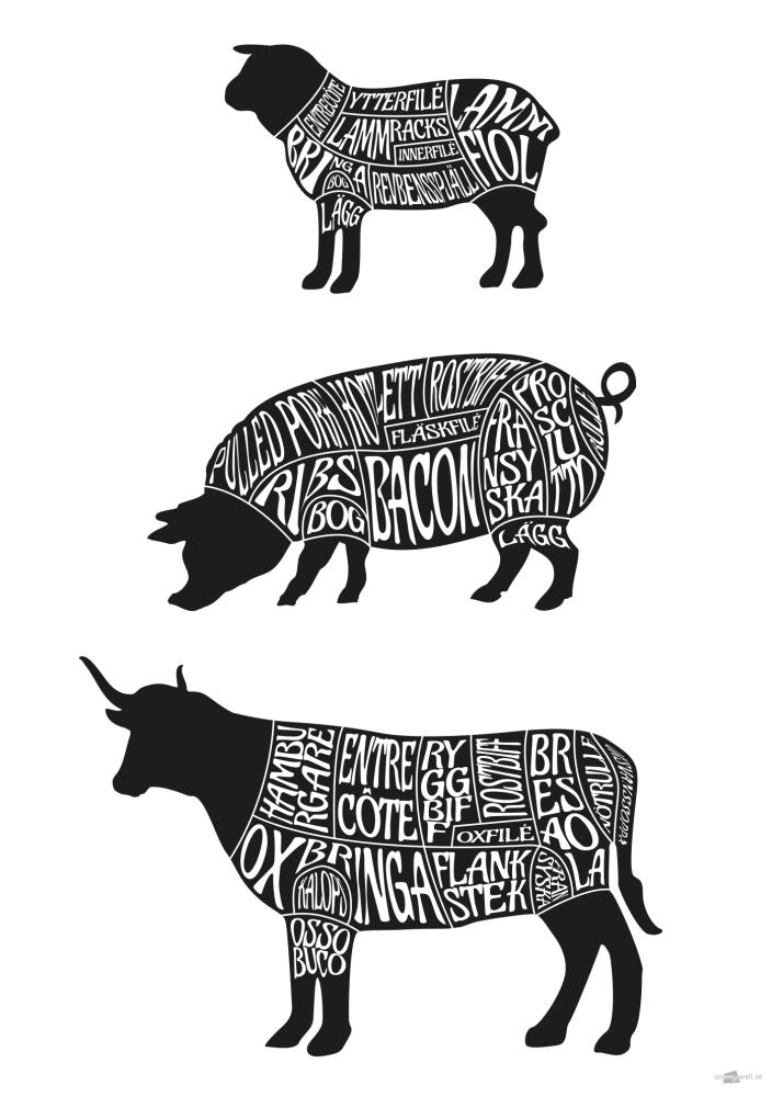 Estancia Zuschnitte Lamm Schwein & Ko 50x70 cm