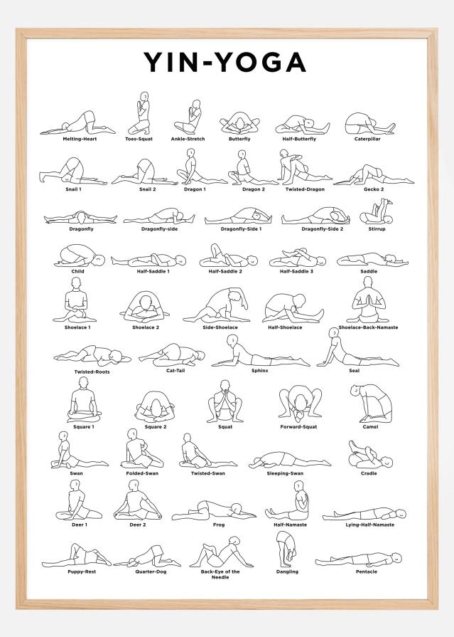 Bildverkstad Yoga - White Poster