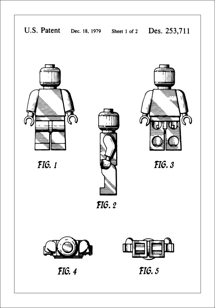 Bildverkstad Patentzeichnung - Lego I Poster