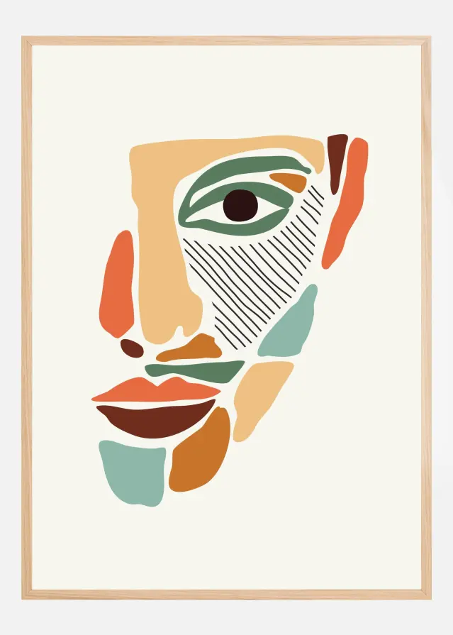 Bildverkstad Color Abstract Faces Poster