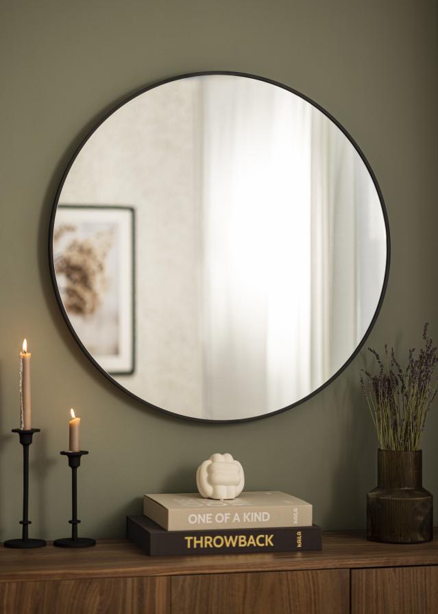 KAILA KAILA Round Mirror - Edge Black 80 cm Ø