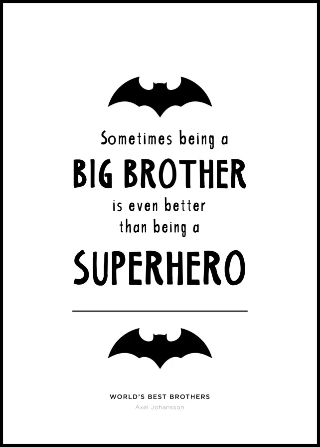 Personlig poster Superhero Brother