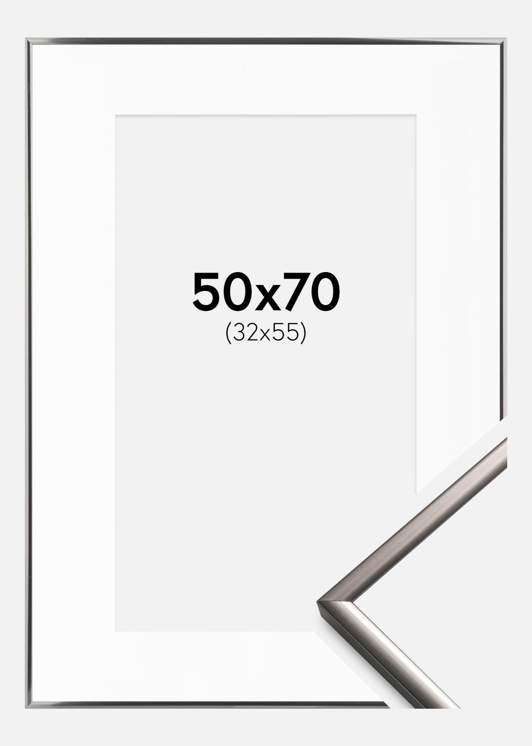 Product Image for Rahmen New Lifestyle Stahl 50x70 cm - Passepartout Weiß 33x56 cm