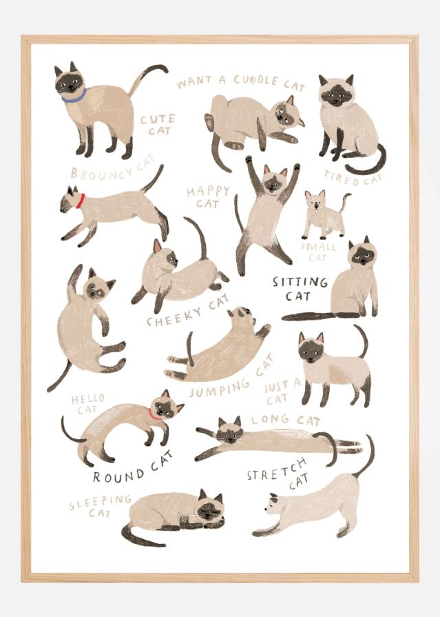 Bildverkstad Siamese Cat Print Poster