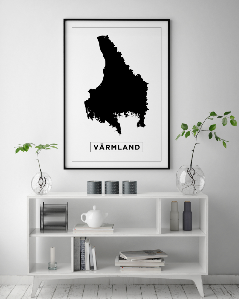 Bildverkstad Map - Värmland - White Poster